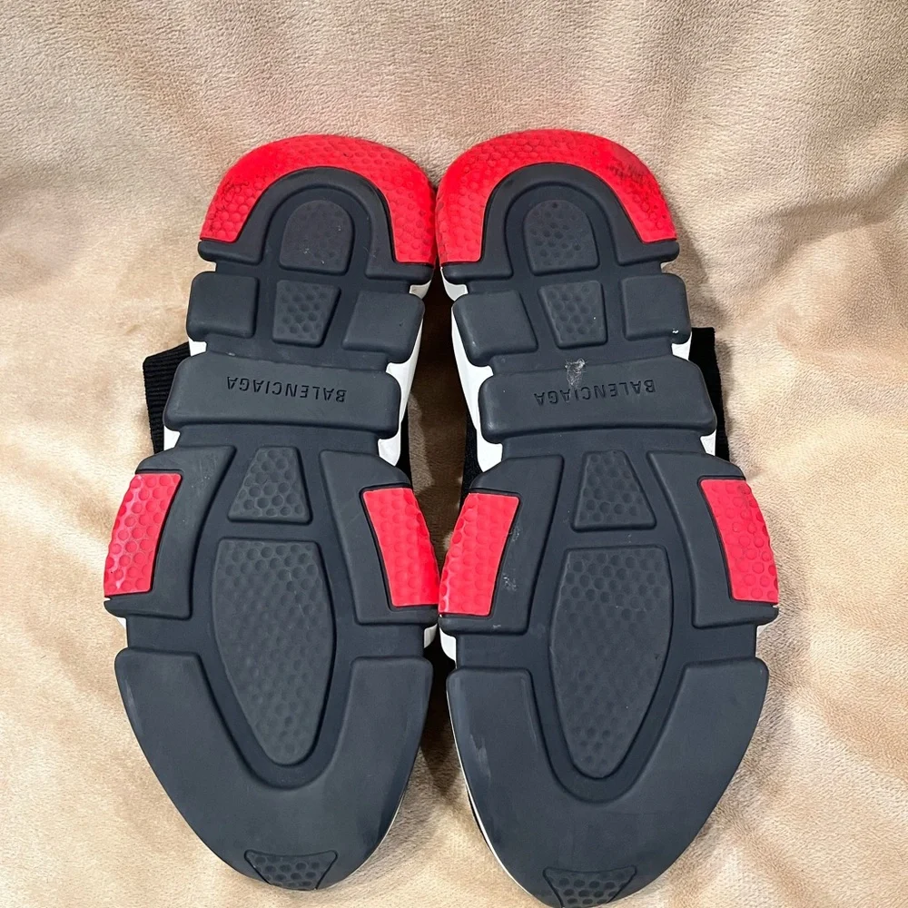 Balenciaga Black Sock Sneakers with White Soles - Picture 4 of 4